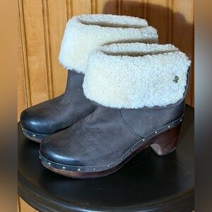 UGG Dark Brown Shearling-Lined boots Size 7